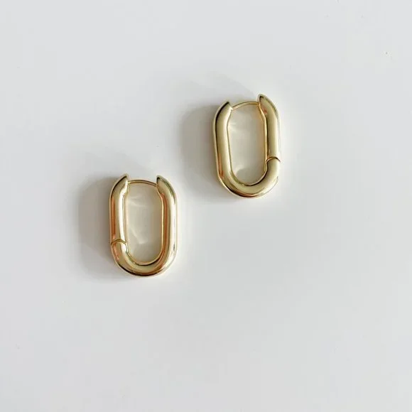 Madewell Jewelry Madewell Carabiner Medium Hoop Earrings Pale